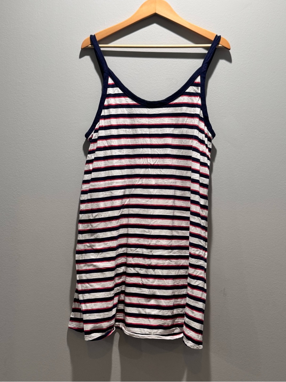 Universal Thread Navy, White & Red Striped Tank Dress